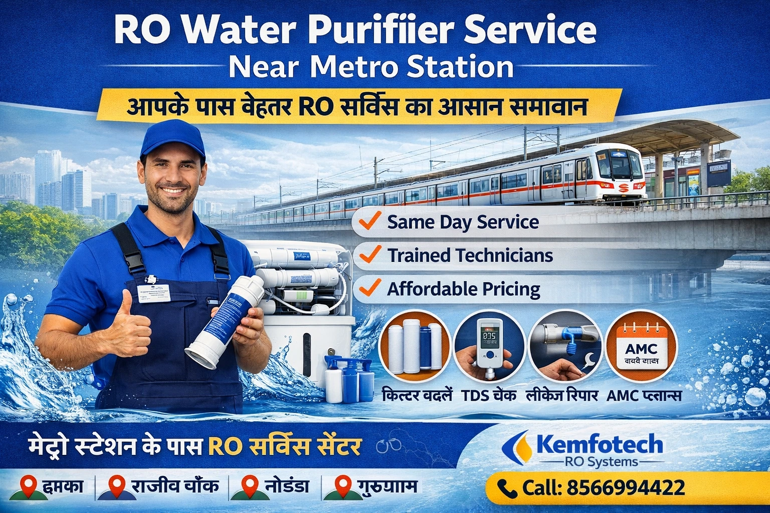 ro water purifier service near metro station