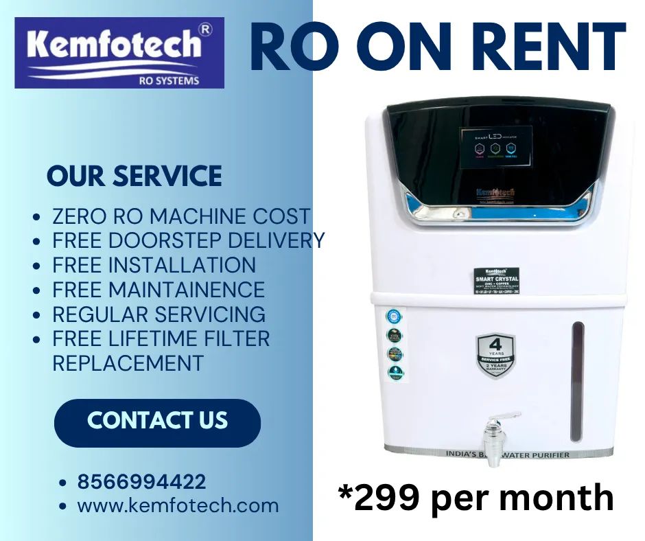 water purifier on rent