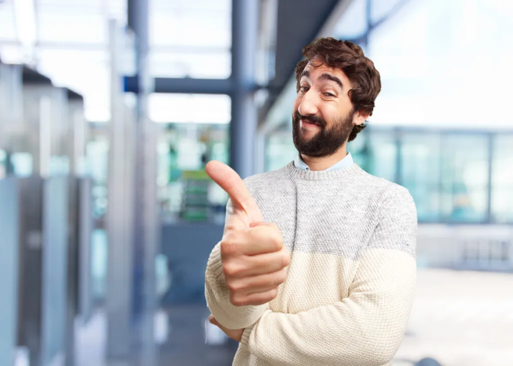 Young Crazy Man Happy Expression