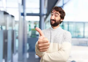 Young Crazy Man Happy Expression